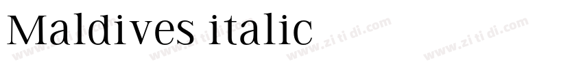 Maldives italic字体转换